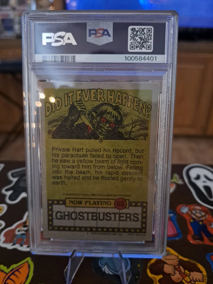 PSA 8 1988 Topps Card Fright Flicks #60 Stay Puft Marshmallow Man Ghostbusters  - Image 2 of 2
