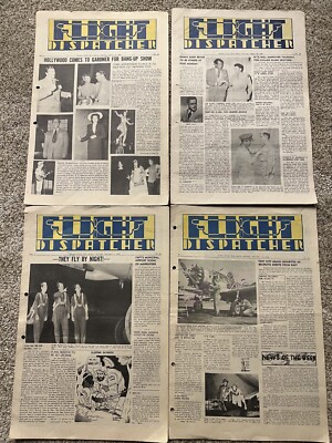 Antique Lot of 4 Flight Dispatcher Newspapers Vol 1 1942 flying aviation 742 