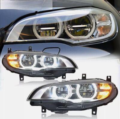 pair For X6 E71 2008-2013 BMW Xenon Adaptive W/AFS LED Headlights Assembly Kit