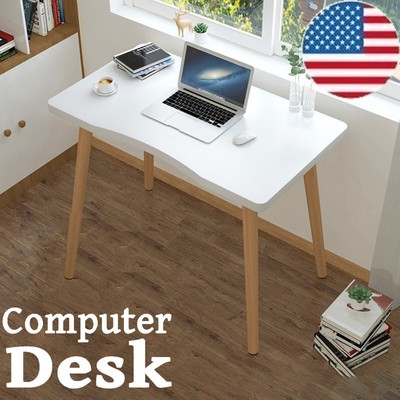 Computer Desk Study Table Student Teens Study Work PC Desk 39.37 Inch White Desk