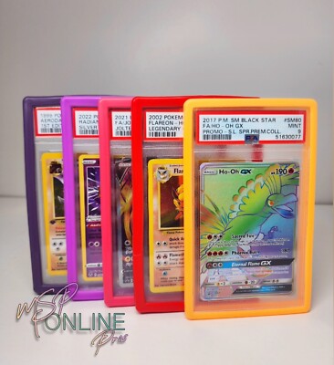 5x ''Sun Collection'' PSA Graded Card Display Slab Bumper Guard Protector Skin Lot