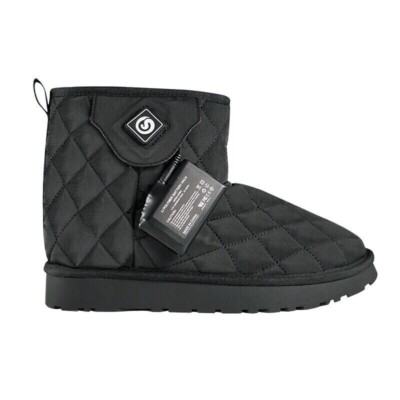 SAVIOR HEAT Elektrischer Heizschuh Wiederaufladbar Warme Stiefel SCHWARZ