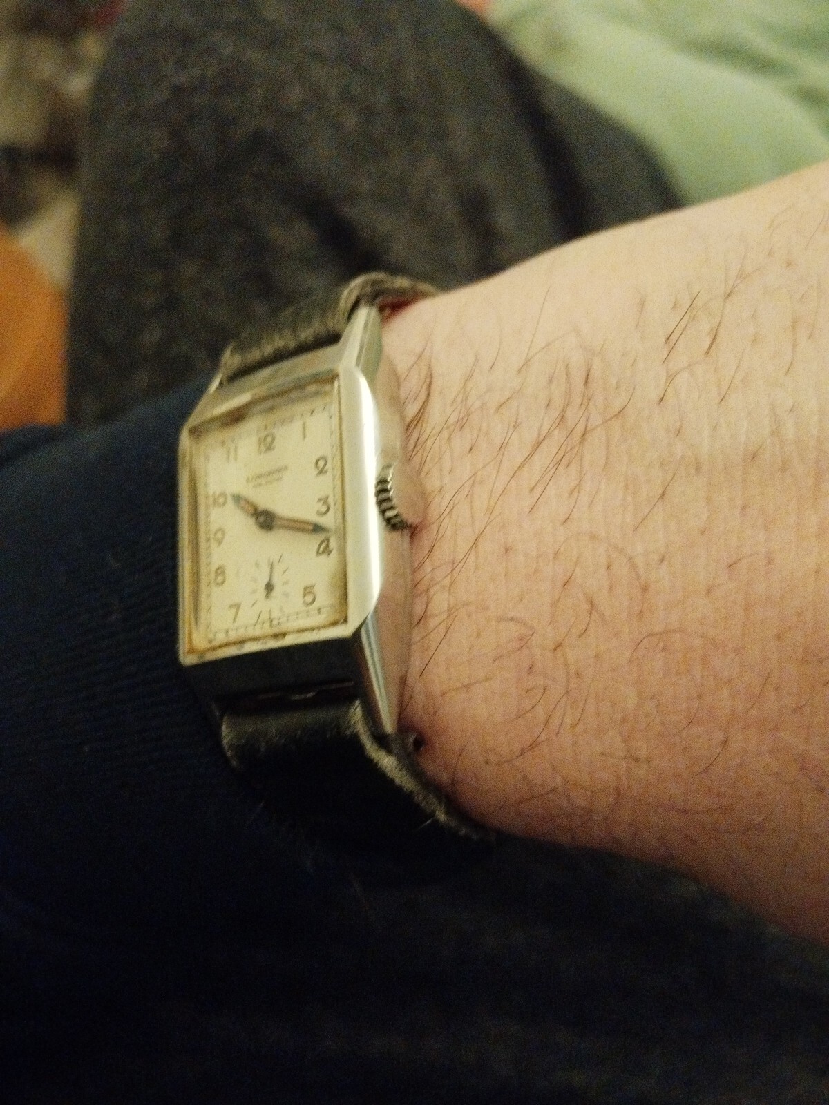 Longines Art Deco Rectangular Mechanical Watch Vi… - image 4