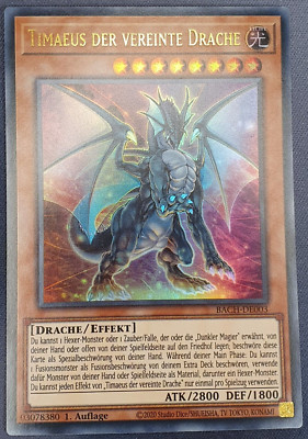Timaeus der vereinte Drache Neu! Ultra Rare Yugioh deutsch Dunkler Magier Deck