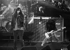 Joey Ramone, C. J. Ramone of The Ramones perform on October 16 - 1992 TV Photo