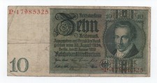GERMANY 10 REICHSMARK 1929 PICK 180A LOOK SCANS