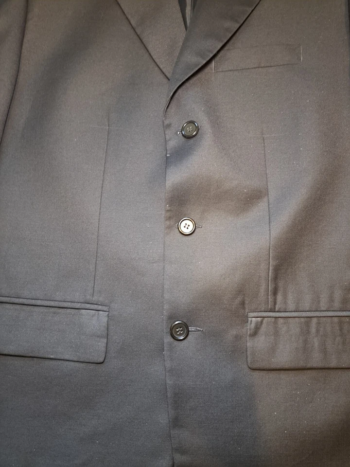 Abrigo Deportivo Blazer Negro 3 BOTONES Pierre Cardin Traje Chaqueta Separado Para Hombres 46S Foto 2 de 4