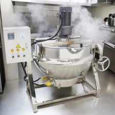 52.8Gal Jacketed Kettle Sandwich Steam Pot Tiltable Cooking Pot 220V 3 Phase