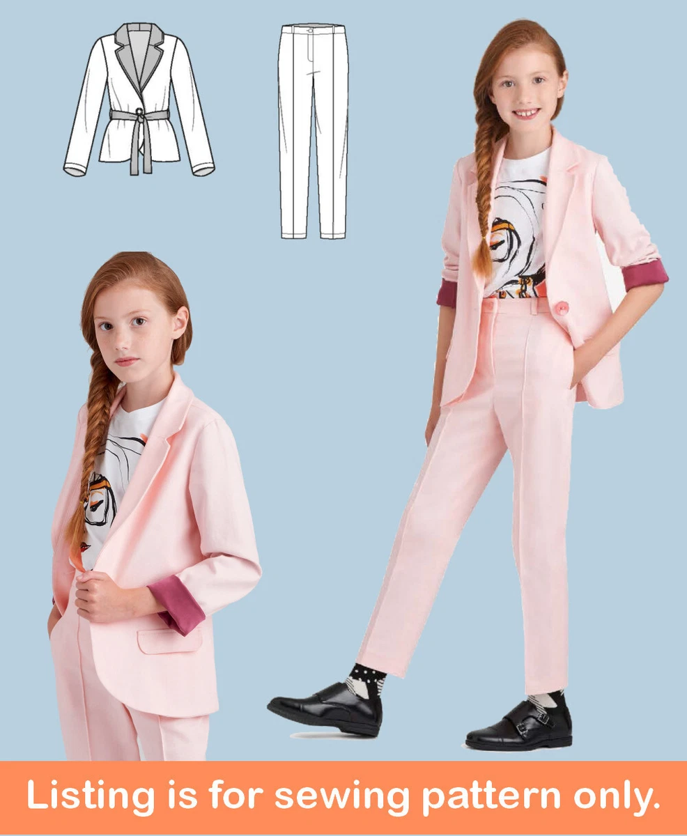 SEWING PATTERN Sew Girls Clothes Clothing Suit Jacket Blazer