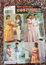    SIMPLICITY 0643-CHILDS GONE w/WIND-BELLE/BEAST COSTUME PATTERN A 7-14 Uncut