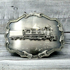 Railroad Train Engine Belt Buckle Steam Locomotive Vintage70s       .B103
