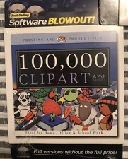 VTG-100,000 Clip Art- CD ROM-Windows-New  Sealed-Please Read Pictures  Descrip