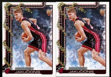 2025-26 TOPPS HOLIDAY Kasparas Jakucionis Rc  (2) Card Lot #H180 Miami Heat