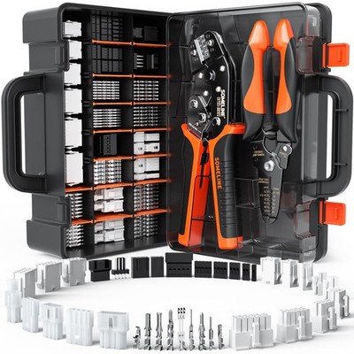 Crimping Tool Connector Kit - 41 Types, Compatible with Molex, Dupont, KF2510, K