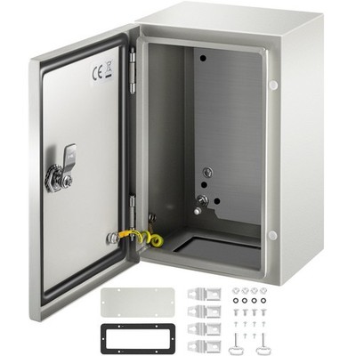 Heavy Gauge 30x20x15cm Steel Box, IP66 Waterproof Electrical Junction Enclosure