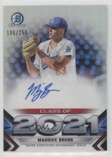 2021 Bowman Draft Class of 2021 Auto 106/250 Maddux Bruns #C21-MB Auto 0h1v