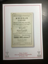 1946-47 Wales v Scotland Home International Programme PRINT
