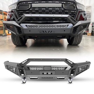 Front Bumper For Dodge RAM 1500 2025+ w/ Bull Bar+Skid Plate Light+Winch Plate