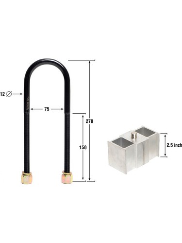 Whiteline Rear Lowering Block Kit 2.5 fits Toyota LiteAce 1.8 CM20 D (KLB110-25) - Picture 2 of 12