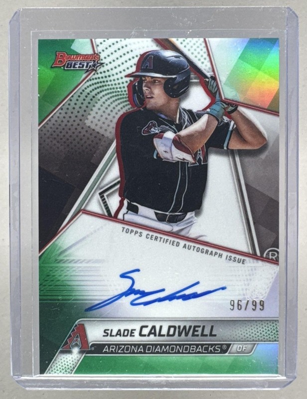 Slade Caldwell 2025 Bowman's Best #B25-SC Green Refractor Auto /99