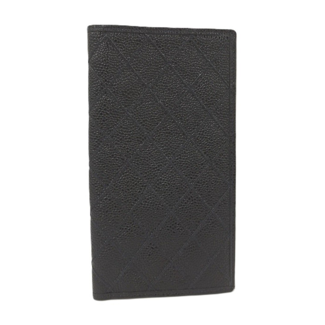 Chanel Bifold Wallet Bicolore Leather Black