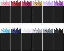 12 Pcs Pocket Squares for Men Prefolded Suit Pocket Squares on Card Masculine Po