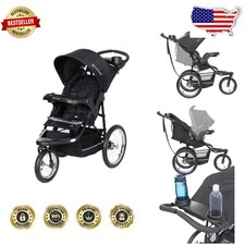 Expedition Jogger Stroller Dash Black - All-Terrain, Lockable Swivel Wheel, 5...