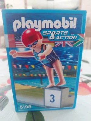 PLAYMOBIL BOITE NEUVE REF 5198 ATHLETE FEMME SPORT OLYMPIQUE NAGEUSE OLYMPIQUE - Photo 1/2