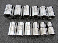 Vintage Craftsman 12 Drive 12pc Metric 12pt Socket Set Laser Etch Made In Usa