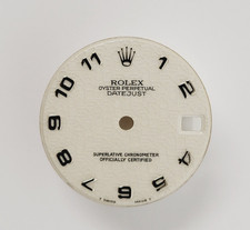 Genuine Rolex Ivory Anniversary Dial Arabic Numerals Datejust 31mm 68240, 78240