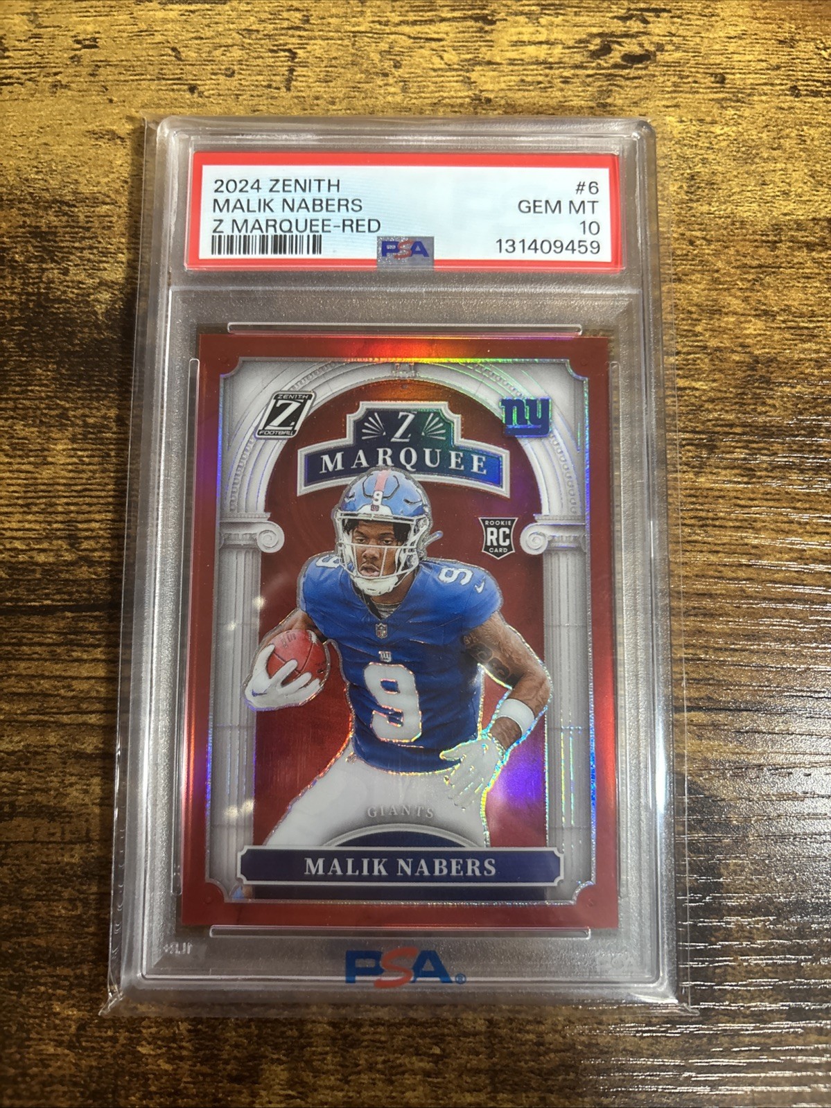 Malik Nabers Panini Zenith Z Marquee #6 Red