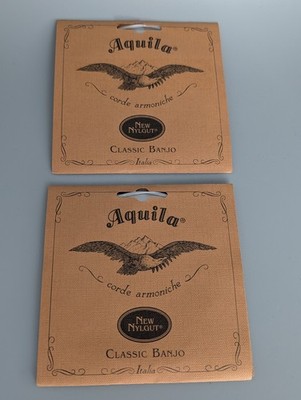 Lot 2 Aquila New Nylgut Classic Banjo Light 1W Strings Made Italy