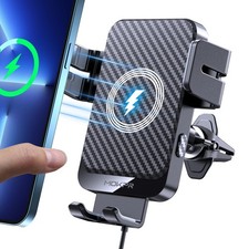 Wireless Car Charger, 15W Fast Charging Auto-Clamping Car Charger Mount Vent ...