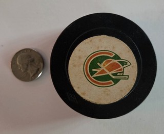 1970's Vintage California Golden Seals Logo NHL Potato Chip Premium Prize Puck