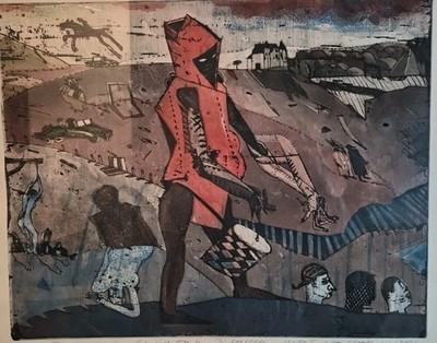 JACEK SROKA 1985 Polish Artist Color Lithograph Pencil Signed 32 x