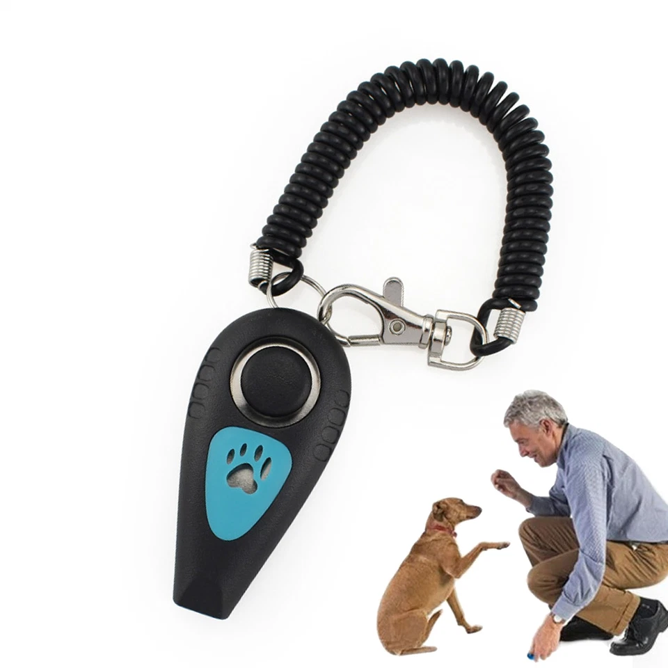 PACK 2 Clicker de Entrenamiento para Perros 2 en 1 Clicker para Mascotas y Silbato Comportamiento Entrenador Ayuda  Foto 2 de 4