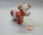 Fisher Price Little People BROWN & WHITE COW Farm Chunky Vintage for FARMER 1990