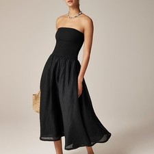 J.Crew Women's Strapless mixy dress Small Black