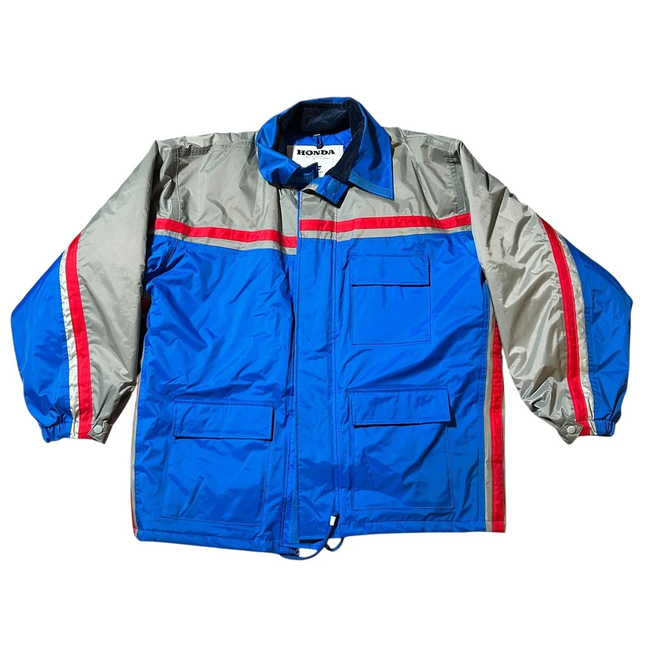 复古本田摩托车滑雪赛车夹克裤子 2 件套男式洪都拉斯二手状况完好 XL 码 — 第 2/4 张图片