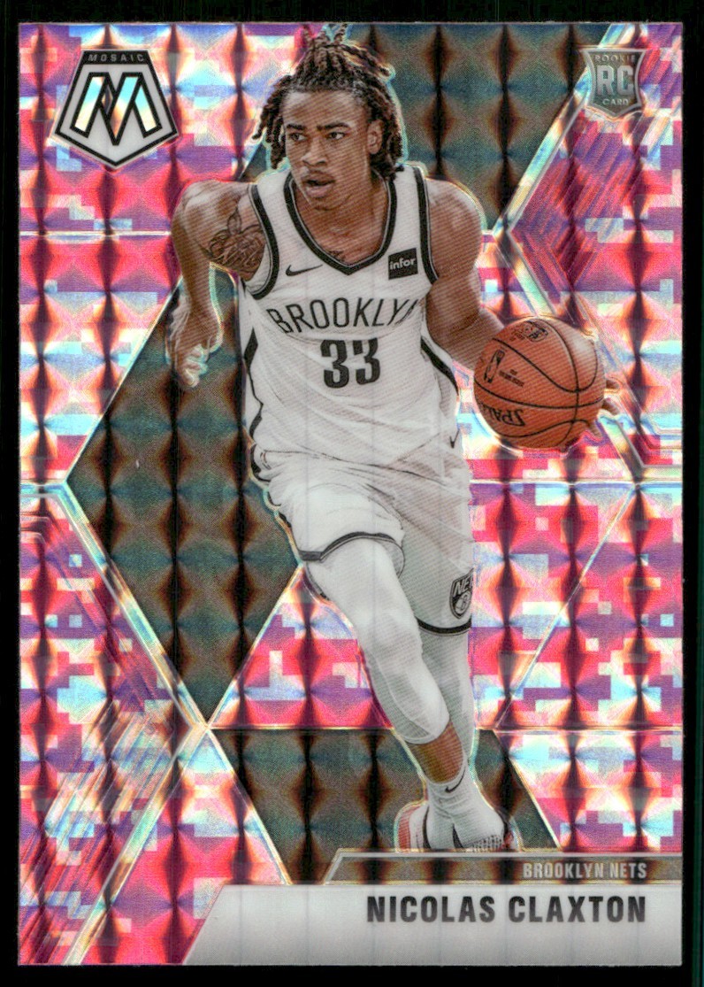 2019-20 Panini Mosaic Pink Camo Nicolas Claxton RC #236 *C*