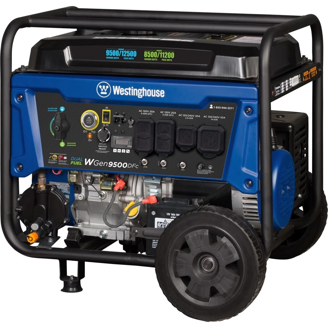 Westinghouse Open Box 12,500/9,500-Watt Dual Fuel Portable Generator
