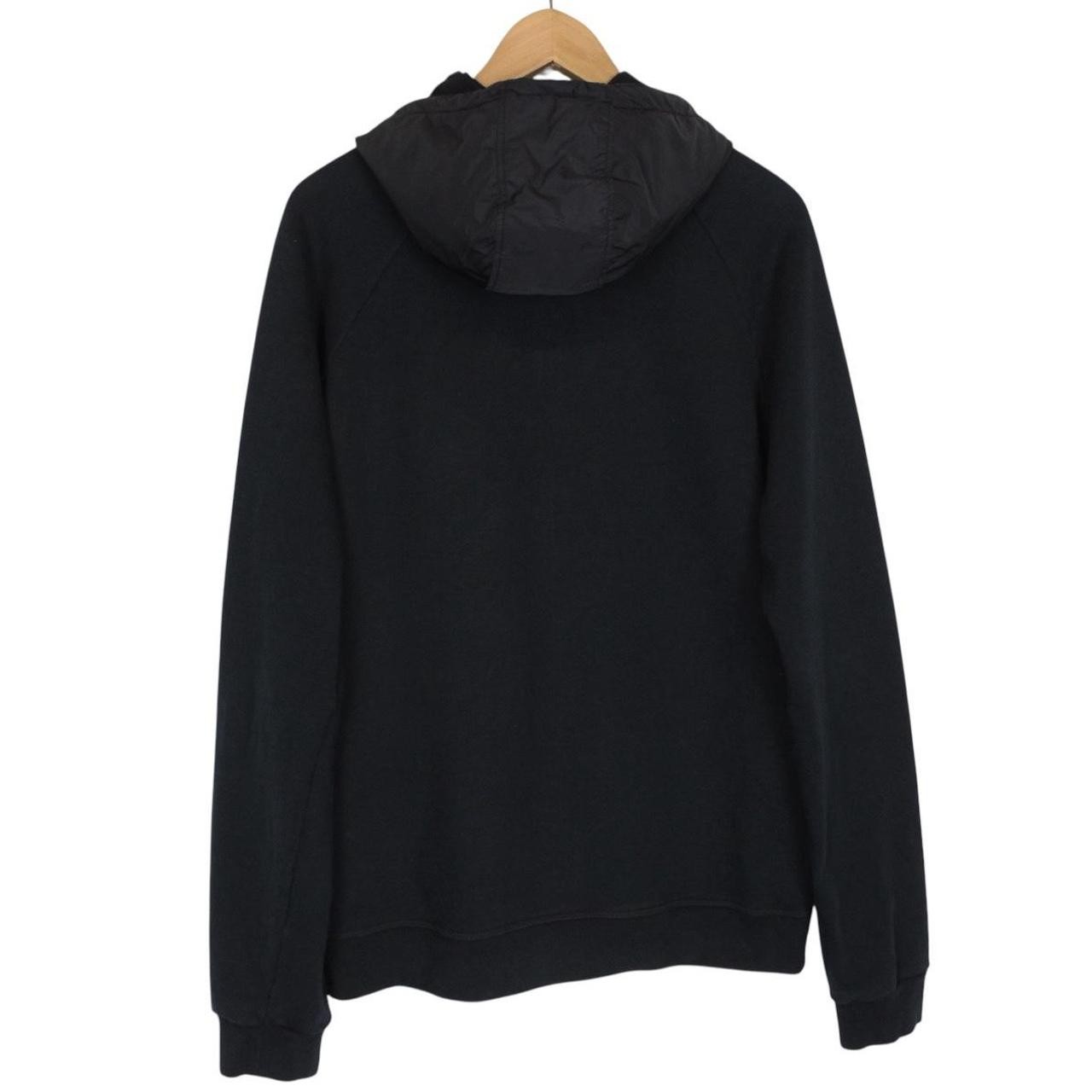 Prada Sport Black Full Zip Cotton Hoodie with Nylon Hood thumbnail 2