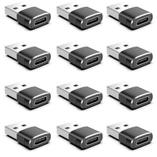 12-Pack USB to USB C Adapter,USBA Male to Type C Female Car Charger Adapter,U...