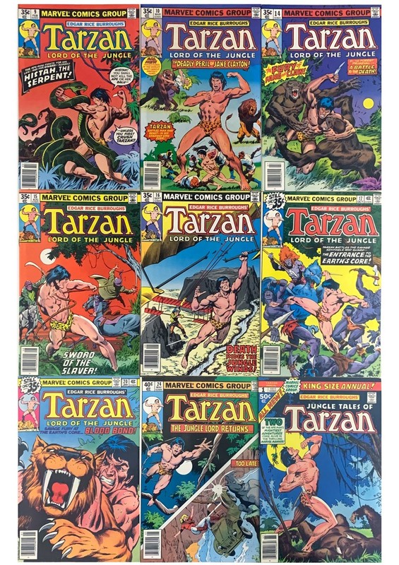 Tarzan Lord of the Jungle 9-10, 14-17, 20, 24 Annual John Buscema Marvel VF 1977