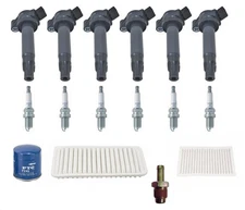 Tune Up Coils Plugs PCV Air Cabin & Oil Filter fits 04-07 Toyota Highlander 3.3L