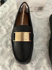 Calvin Klein Lisette Black Pebble Leather Loa...