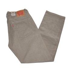 Levi's 505 Regular Fit Corduroy Jeans Men's Size 36x32 Timberwolf Pants NWT