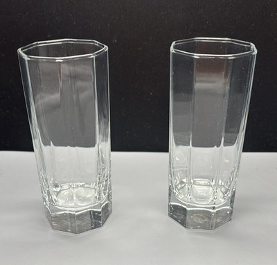 Luminarc Octime Octagon  2 Von 10 Wassergläser Longdrink Saft Gläser Vintage