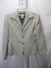 JONES NEW YORK 6 Silver Metallic Jacket Blazer