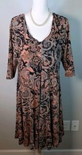 Peruvian Connection XL Boho Paisley 3/4 Sleev...